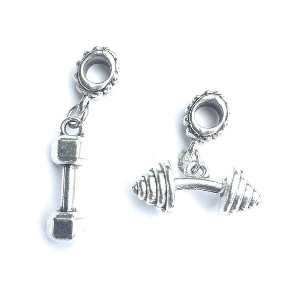 Beautiful Handcrafted Dumbbells Charms for Bracelet.