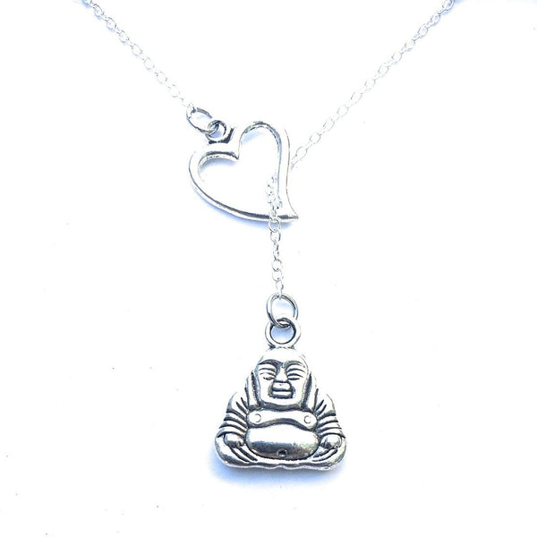 I Love Buddha Handcrafted Necklace Lariat Y Style.