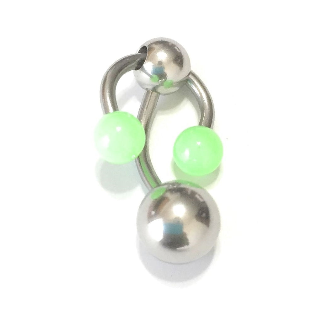 Neon Green Horseshoe with Heavy Ball VCH Barbell for Extra Pressure.