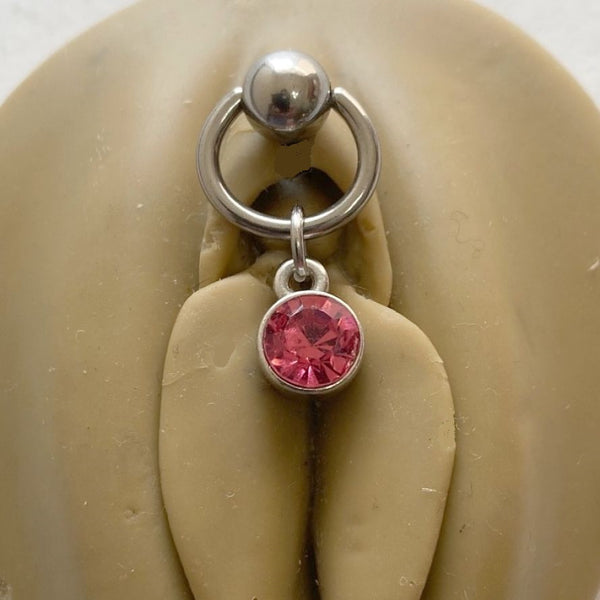 PINK Gem Top Drop VCH Barbell with Heavy Ball for Extra Pressure.