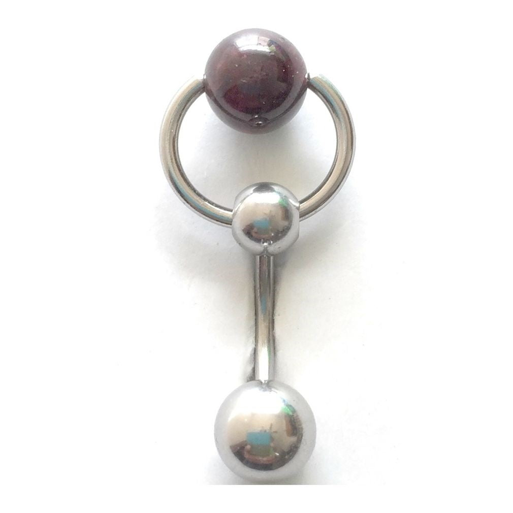 Dark Red Garnet DOOR KNOCKER for Vertical Hood Piercing. – xtc-jewelry