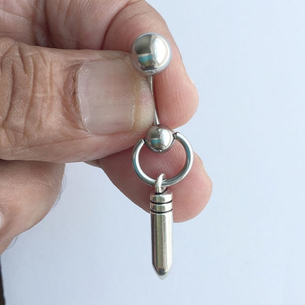 Vertical Labret Piercing Jewelry Beautiful Lotus Flower Surgical