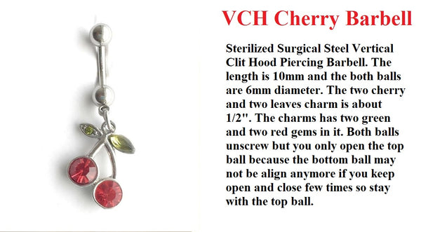 WANNA CHERRY BACK, CHERRY BARBELL for VCH Piercing.