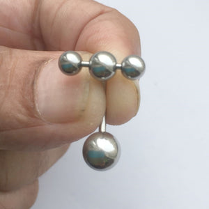 Surgical Steel ROLLER BALLS BARBELL for VCH Piercing.