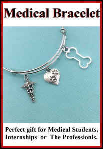 Medical Bracelet : Vet Related Charms Expendable Bangle.