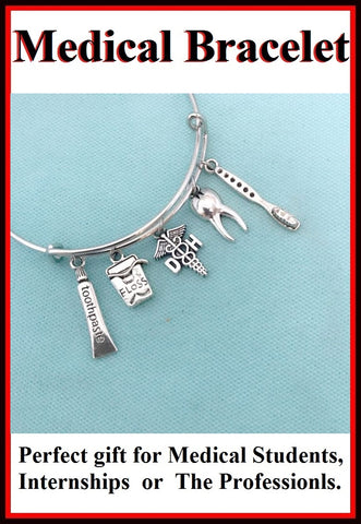 Medical Bracelet : DH Related Charms Expendable Bangle.