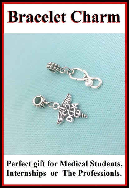 Medical Bracelet Charms : Dental Assistant and Stethoscope Charms.