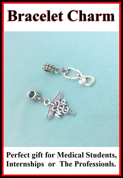 Medical Bracelet Charms : Nurse Practitioner and Stethoscope Charms