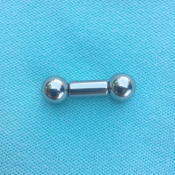 Sterilized Surgical Steel 2g w 10mm Balls Frenum Barbell or Vagina Massager.