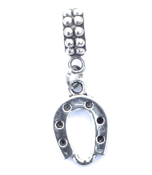 Silver Lucky Horseshoe Charm Bead for European and American Bracelet.