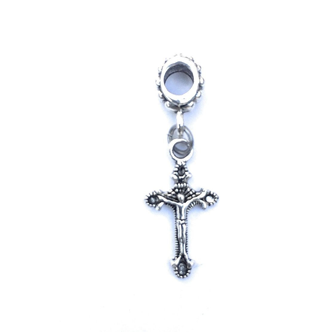 Silver Cross Charm Bead for European and American Bracelet.
