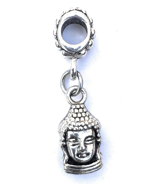Silver Buddha Head Charm Bead for European and American Bracelet.