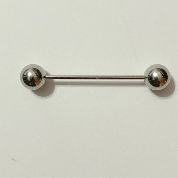 Sterilized Stainless Steel 14g 10 mm BIG BALLS 35 mm Length AMPALLANG Barbell.