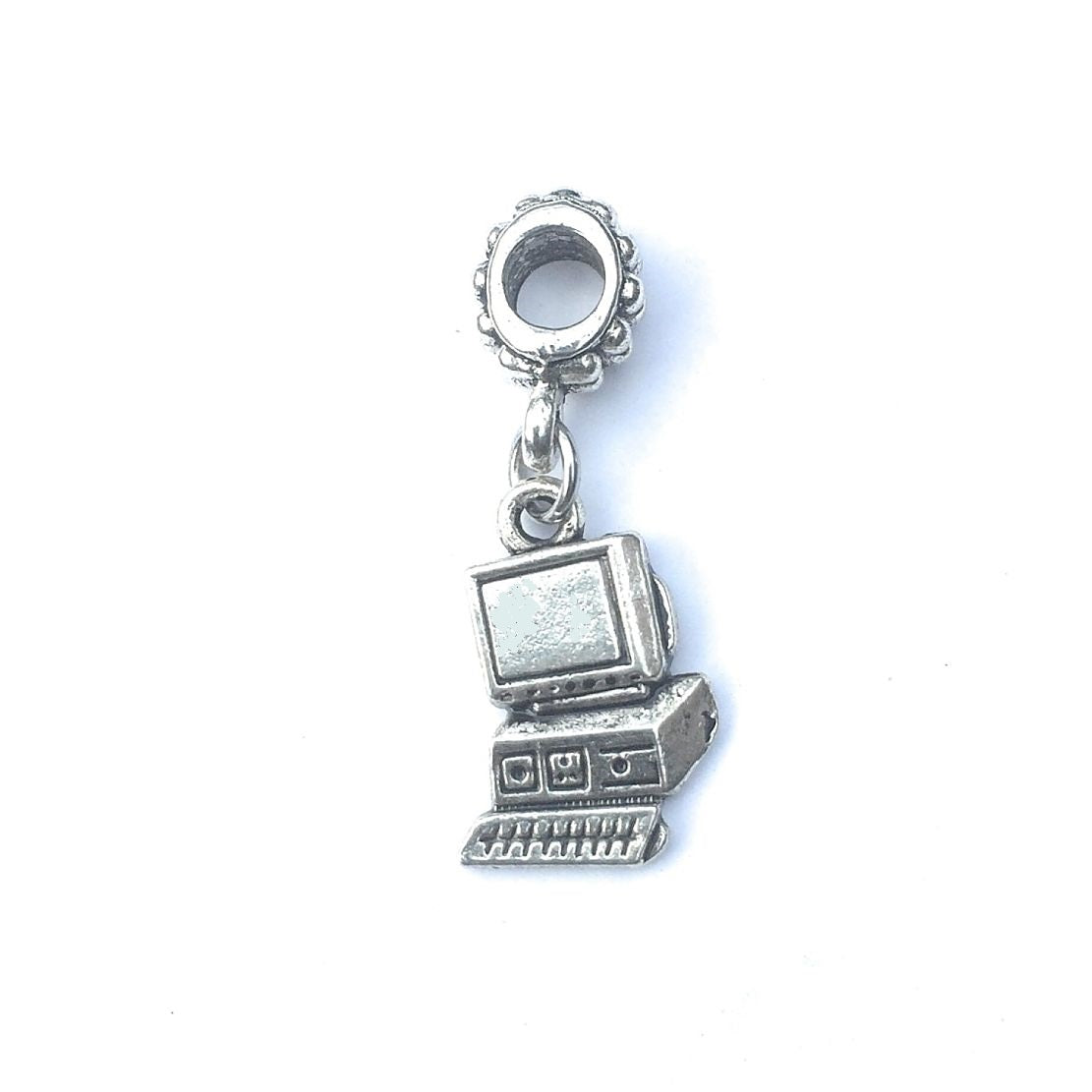 Handcrafted Desk Top Computer Charm Bead for Bracelet.