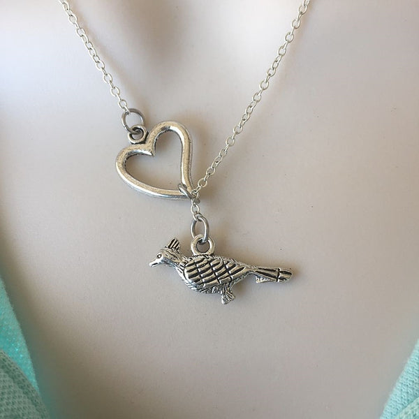 Beautiful Bird Silver Lariat Y Necklace.