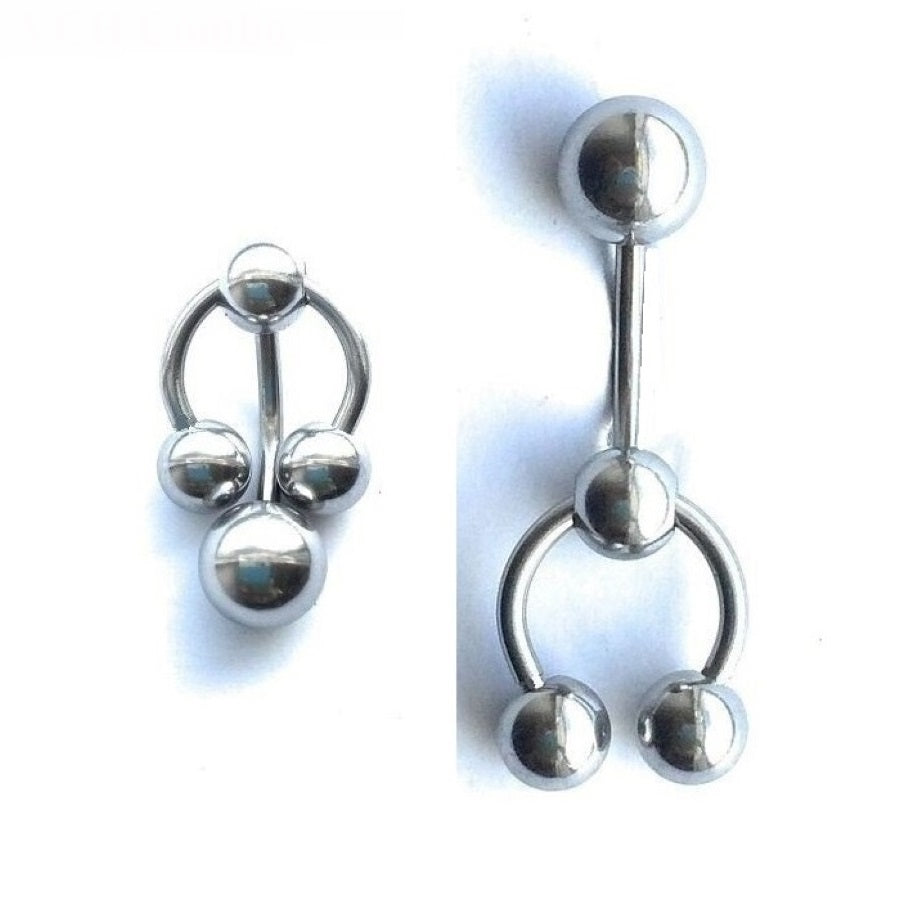 Surgical Steel HORSESHOE & BARBELL COMBO for VCH Piercing.