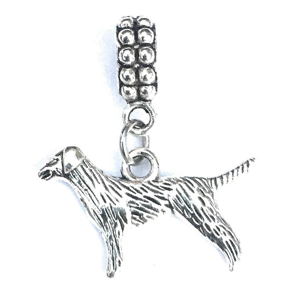 Silver Labrador Dog Charm Bead for Bracelet.
