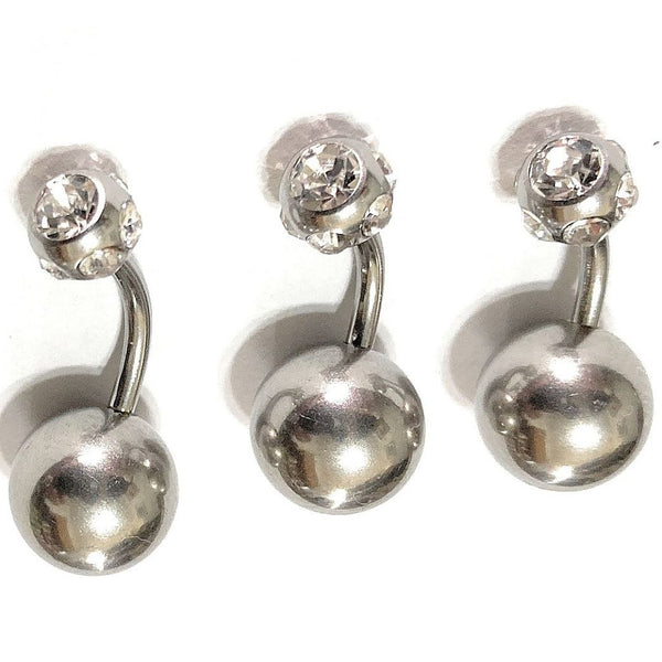 All Lengths Available. 7 Gem Top with Heaviest Ball Surgical Steel VCH Barbell.