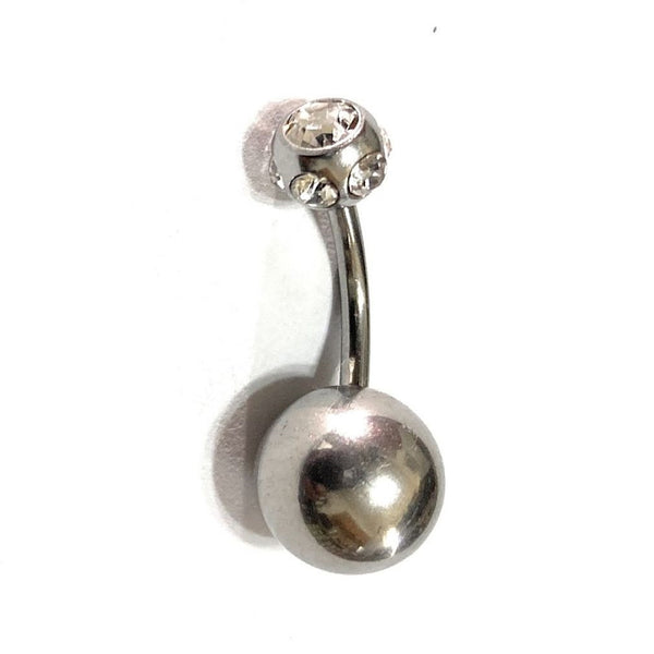 All Lengths Available. 7 Gem Top with Heaviest Ball Surgical Steel VCH Barbell.