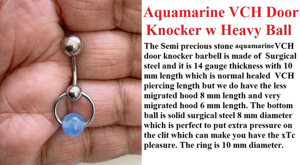 Aquamarine Reversible VCH DOOR KNOCKER with Heavy Ball.