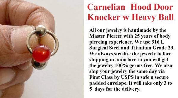 Carnelian Reversible VCH DOOR KNOCKER with Heavy Ball.