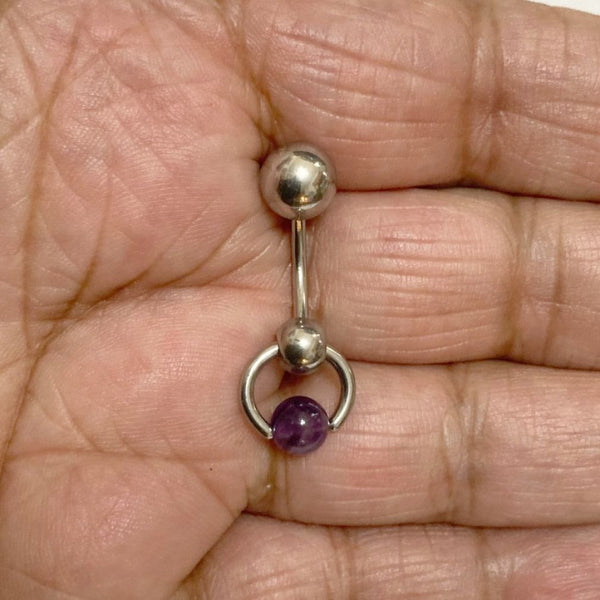 Surgical Steel with AMETHYST VCH Reversible Door Knocker with Heavy Ball for Extra Pressure.