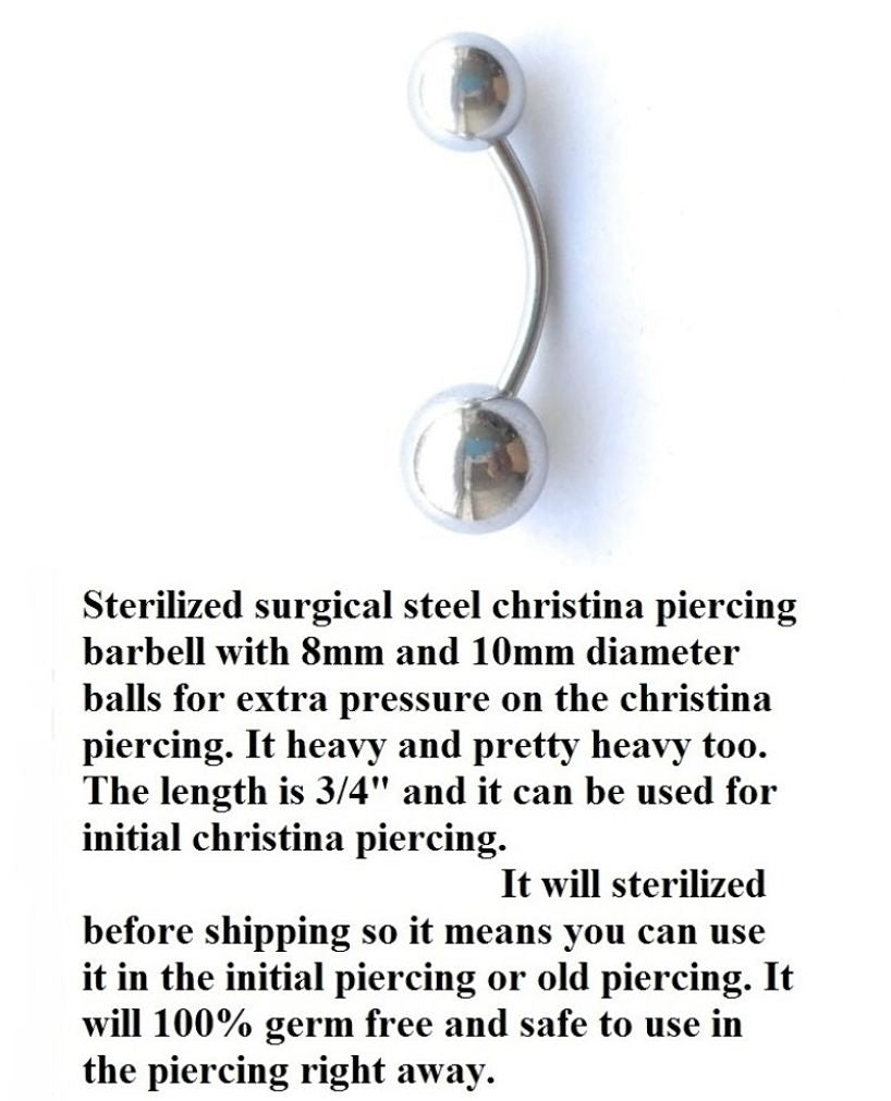 For Extra Pressure Big Balls Barbell Christina Piercing.