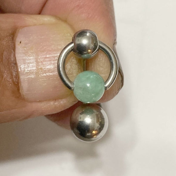 Surgical Steel with CALMING STONE JADE VCH Reversible Door Knocker with Heavy Ball for Extra Pressure.
