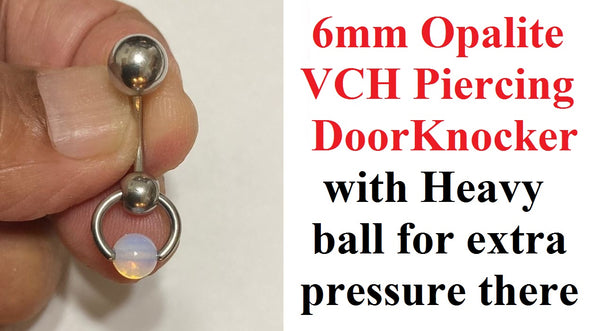 Surgical Steel with OPALITE VCH Reversible Door Knocker with Heavy Ball for Extra Pressure.