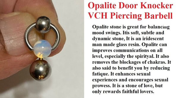 Surgical Steel with OPALITE VCH Reversible Door Knocker with Heavy Ball for Extra Pressure.