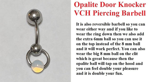 Surgical Steel with OPALITE VCH Reversible Door Knocker with Heavy Ball for Extra Pressure.