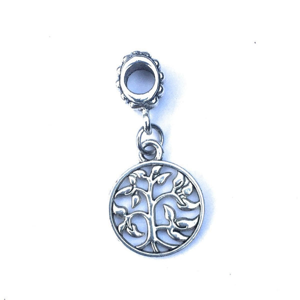 Silver Tree of Life Charm Bead for Bracelet.