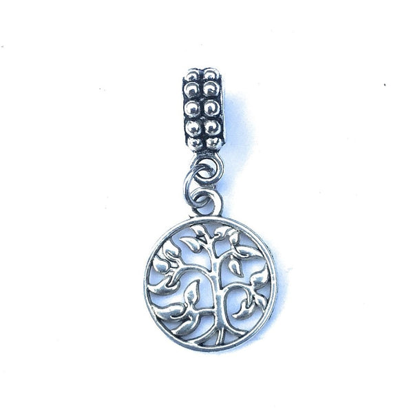 Silver Tree of Life Charm Bead for Bracelet.