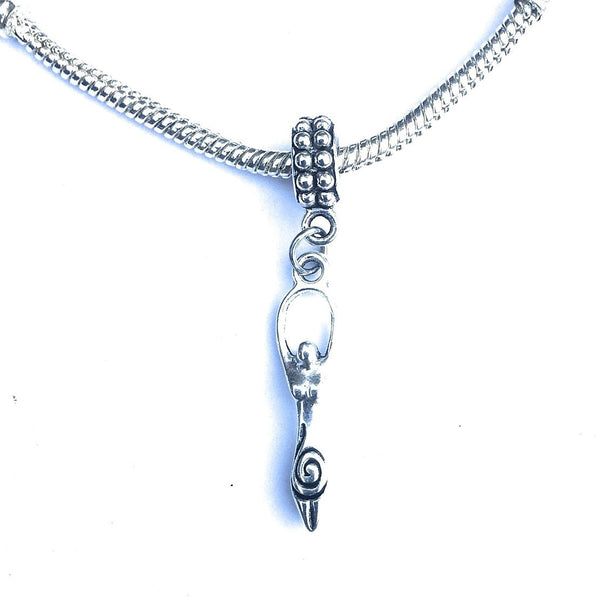 Silver Goddess Charm Bead for Bracelet.