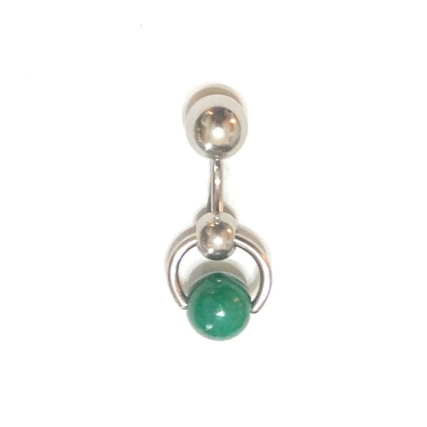 Surgical Steel with Chrysocolla VCH Reversible Door Knocker with Heavy Ball for Extra Pressure.