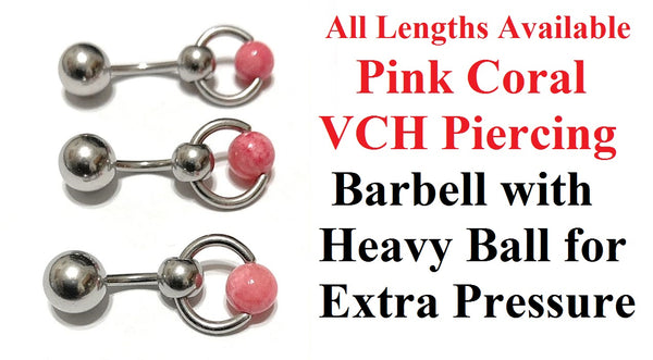 Surgical Steel with PINK CORAL VCH Reversible Door Knocker with Heavy Ball for Extra Pressure.