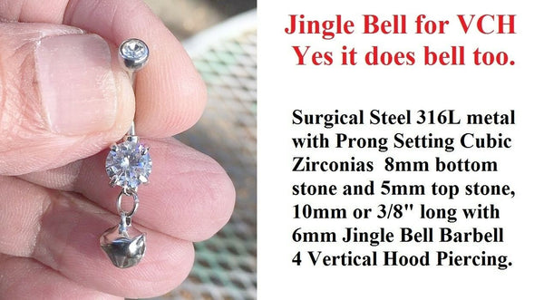 Jingle Bell, It bells for Vertical Hood Piercing.