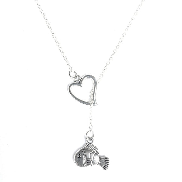 I Love Nemo Silver Lariat Necklace.