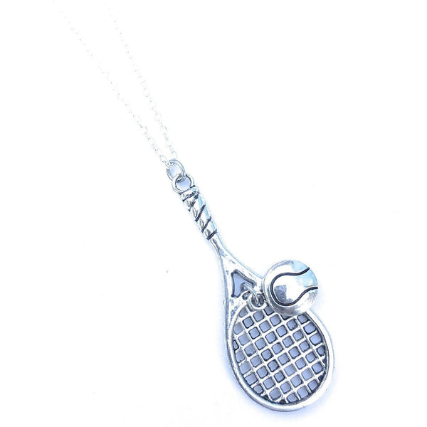 MODREN n TRENDY : Tennis Racket & Ball Silver Handmade Necklace.