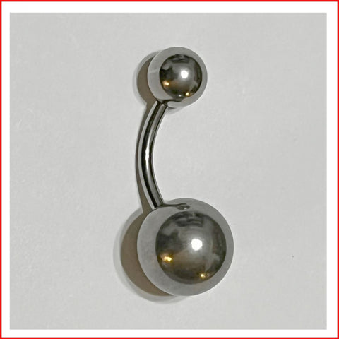 Sterilized Stainless Steel 10g, 5/8" with 10 & 16mm Big BALLS PA CURVE Barbell.
