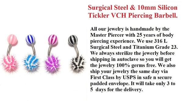Tickle Your Fancy with Stimulating Koosh Ball Silicon Tickler VCH Barbell.